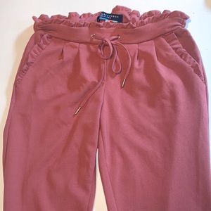 Pink Ruffle Business Pants